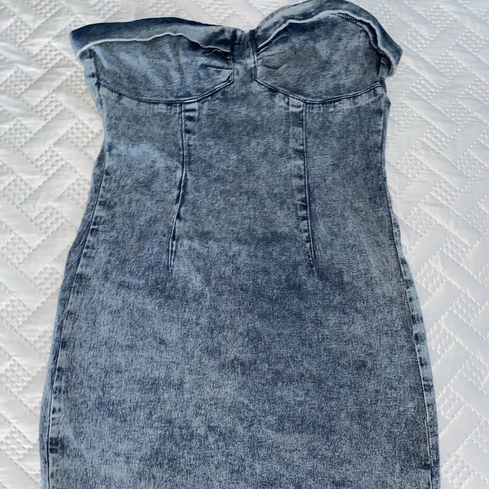 Stretch denim tube dress. Size Small.